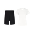 CONJUNTO PANTALÓN CORTO DE JOGGING NEGRO + CAMISETA