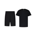 CONJUNTO PANTALÓN CORTO DE CHÁNDAL NEGRO + CAMISETA