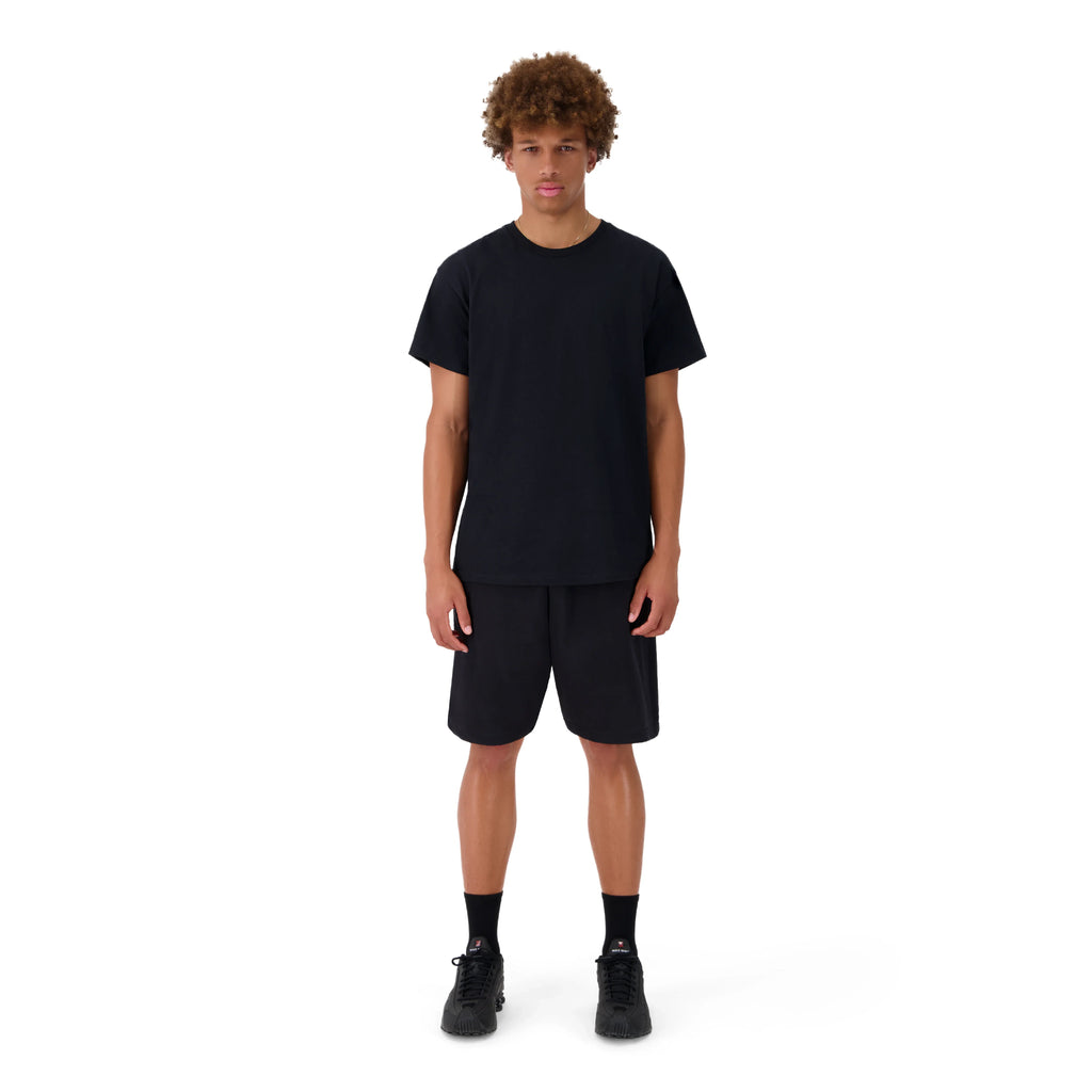 CONJUNTO PANTALÓN CORTO DE CHÁNDAL NEGRO + CAMISETA