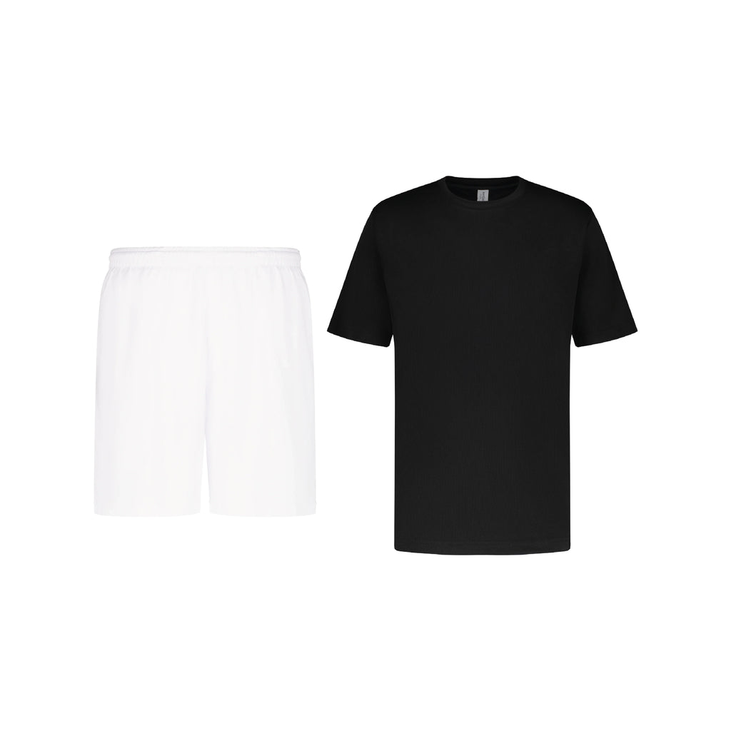 CONJUNTO CORTO DEPORTIVO BLANCO + CAMISETA DEPORTIVA