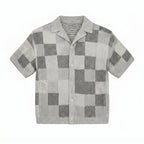 Conjunto de camisa y pantalón corto de jacquard a cuadros